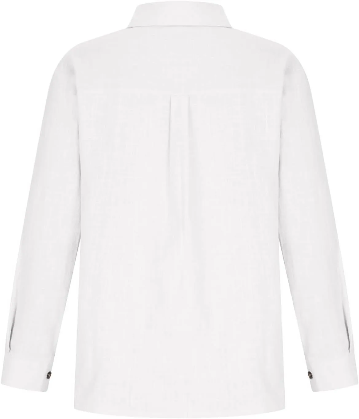 Firzero Womens Tunic Tops Dressy Casual Button Down Shirts Summer Long Sleeve Cotton Linen Blouse Plus Size V Neck Tops