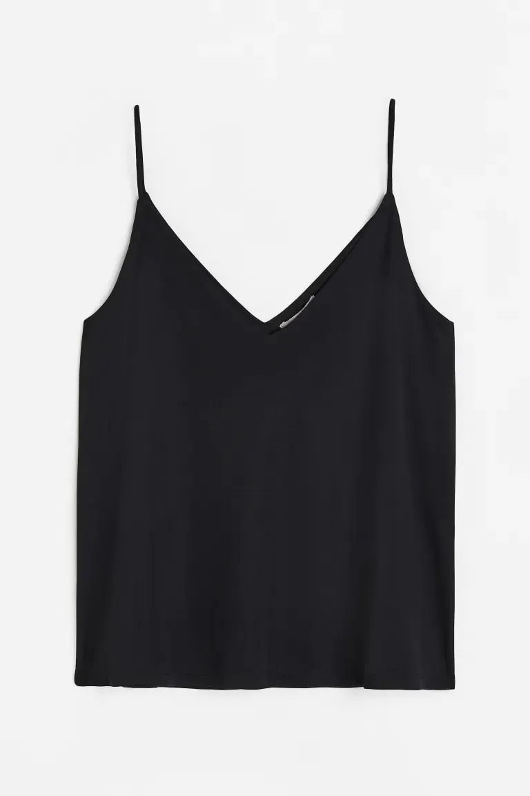 H&M V-neck tank top, black