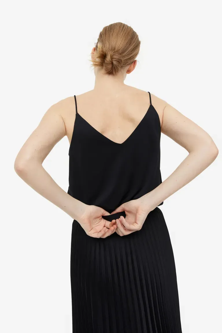 H&M V-neck tank top, black