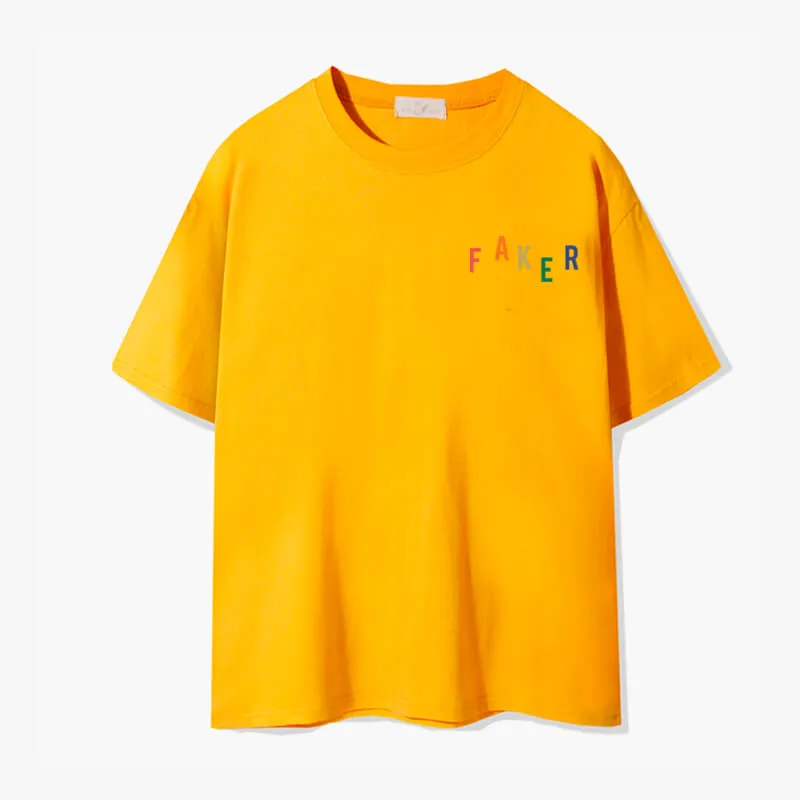 Indie Aesthetic Colored Letters Faker T-Shirt