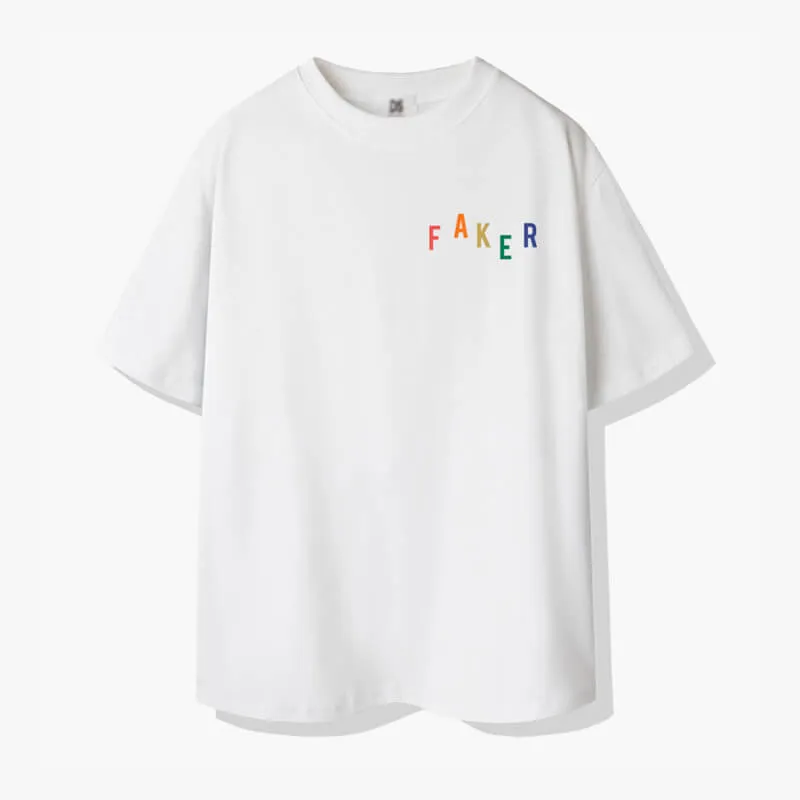 Indie Aesthetic Colored Letters Faker T-Shirt