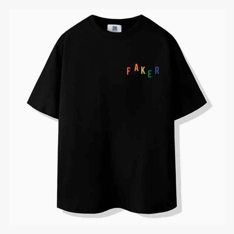 Indie Aesthetic Colored Letters Faker T-Shirt