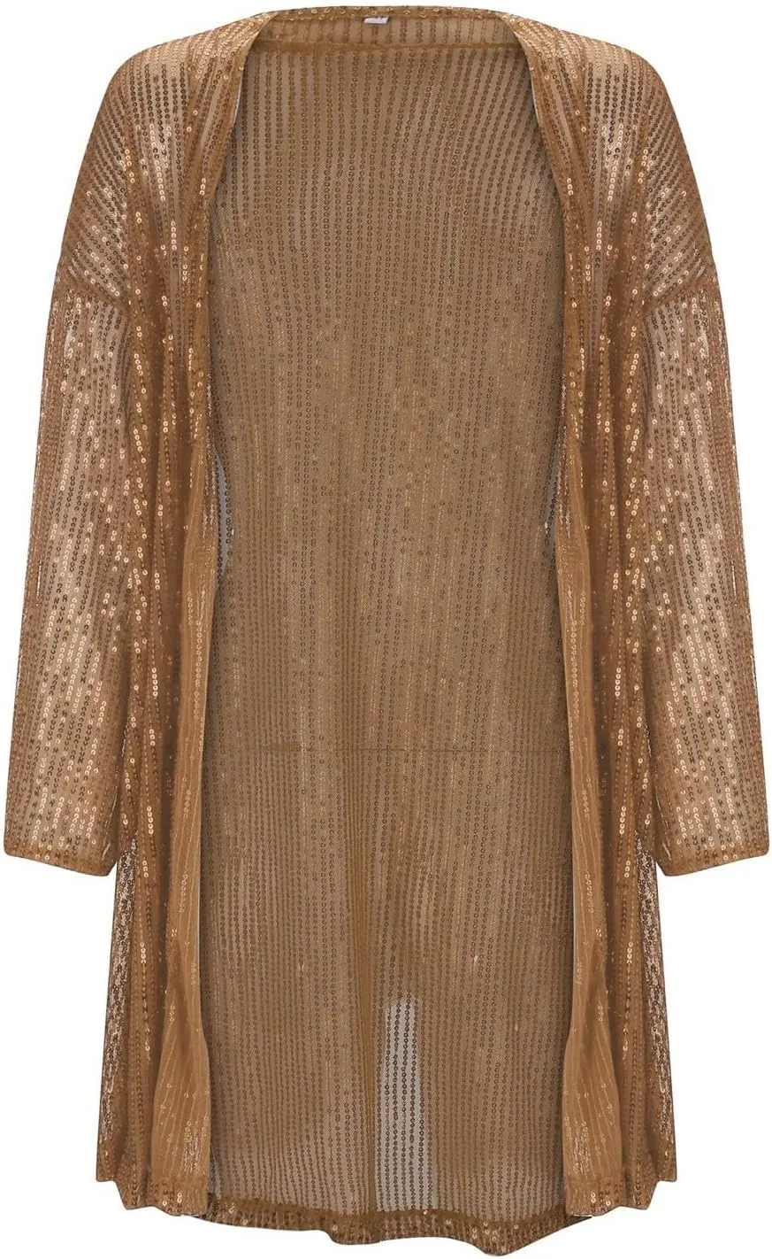 Lightweight Cardigans for Women 2024 Summer Loose Fit Long Sleeve Sequin Cardigan Solid Color Casual Blouses