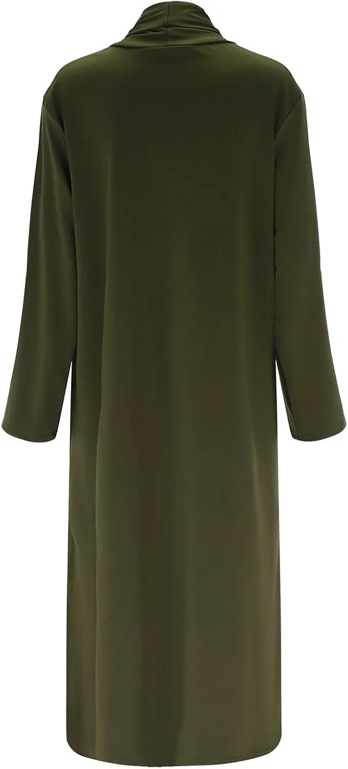 Printed V Neck Button Long Sleeve Dress Women's Pocket Long Dress Womens Chunky Knit Cardigan Sweaters
