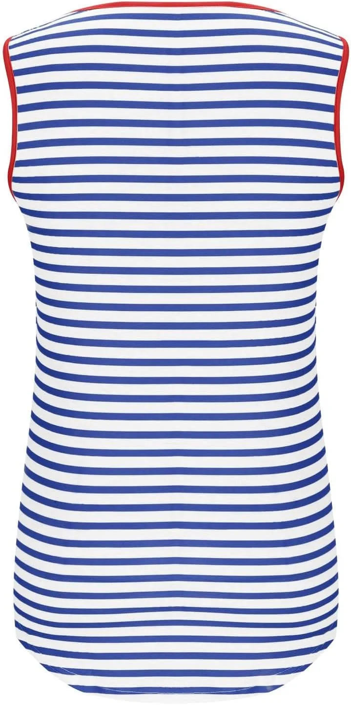 Summer Tank Tops for Women 2025 Striped Tank Top Sleeveless Scoop Neck Loose Fit Color Block Tops Fashion Clothes