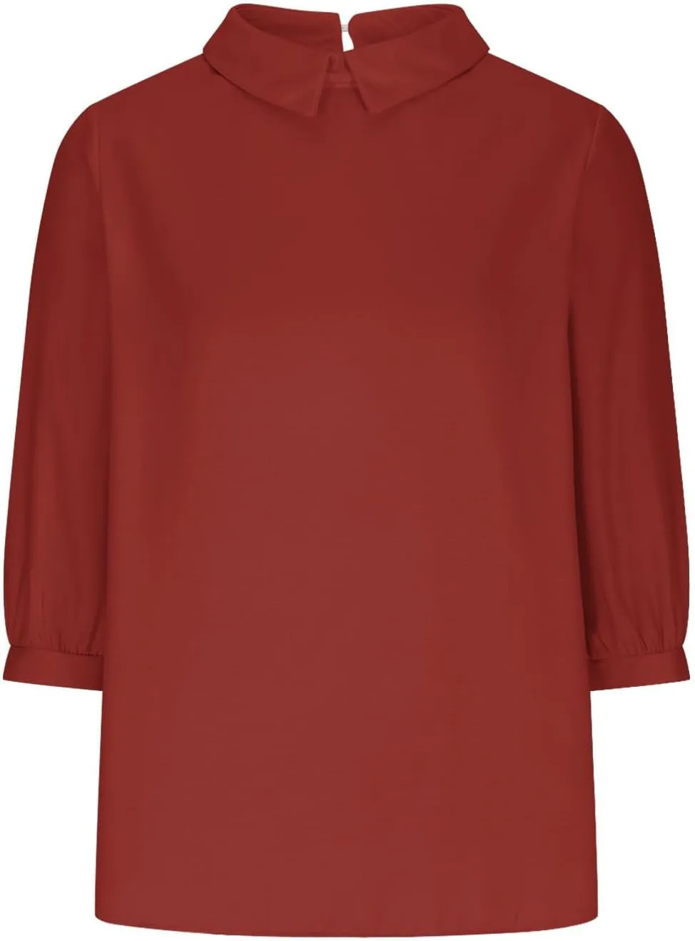 Summer Tops for Women 2025 Lightweight Linen Tee Shirt 3/4 Sleeve Lapel Gauze Blouses Loose Trendy Business Clothing