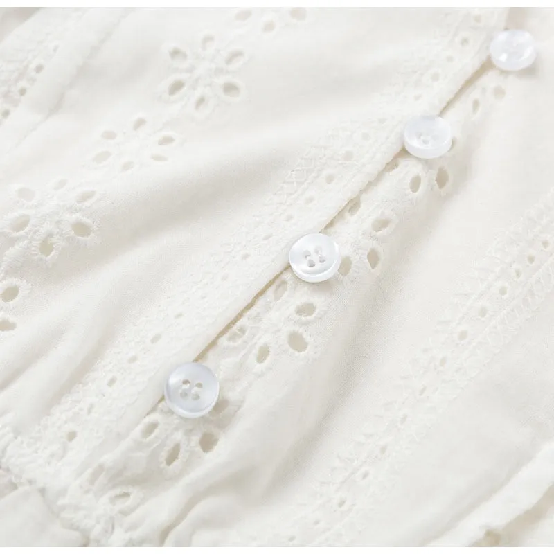 VenusFox Elegant v-neck hollow out blouse shirt