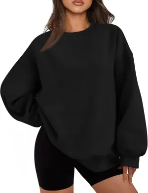 Womens Oversized Sweatshirts Crew Neck Pullover Sweaters Casual Comfy Fall Fashion Outfits Clothes 2024