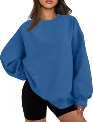 Womens Oversized Sweatshirts Crew Neck Pullover Sweaters Casual Comfy Fall Fashion Outfits Clothes 2024