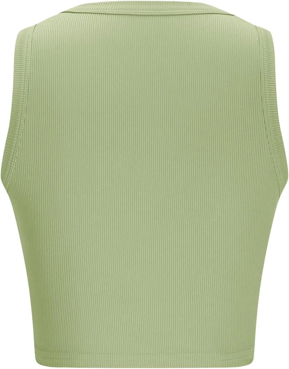 Women's Ribbed Knitted Tank Tops Round Neck Slim Basic Sleeveless Tee Shirts Summer Casual Workout Athletic Shirts